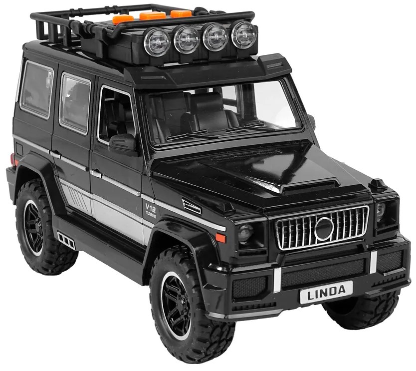 LEAN TOYS Terénne auto, trecí pohon - čierna