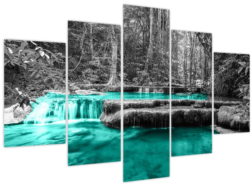 Obraz - Zimná rieka (150x105 cm)