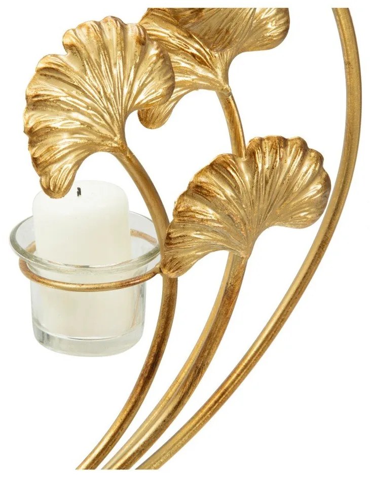 Svietnik v zlatej farbe Mauro Ferretti Iris