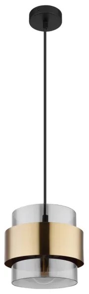 Globo 15560H - Luster na lanku MILEY 1xE27/60W/230V čierna/mosadz