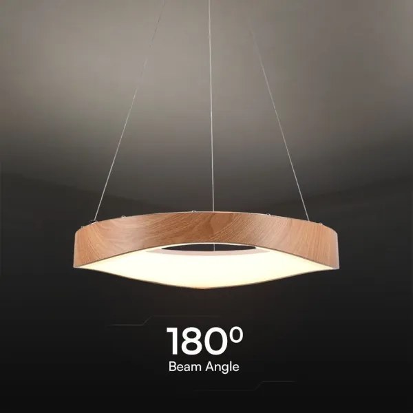 LED Luster na lanku LED/25W/230V 3000K ø 50 cm hnedá