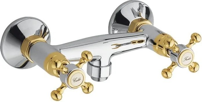 Nástenná sprchová batéria v lesklej strieborno-zlatej farbe (1 výstup) Antea – Sapho