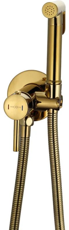 Mexen Elba, podomietková bidetová batéria s ručnou spŕškou, zlatá lesklá, 7599250-50