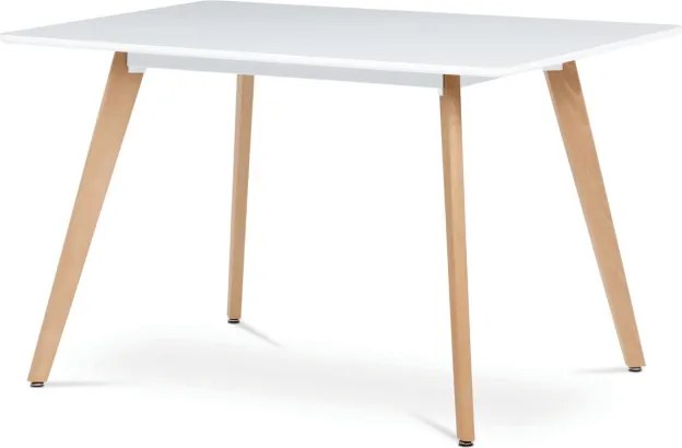 Jedálenský stôl DT-313 biely / naturálny