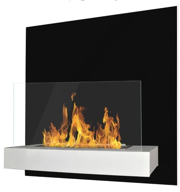 Závesný biokrb na stenu BIELY SO SKLOM 45x47x17