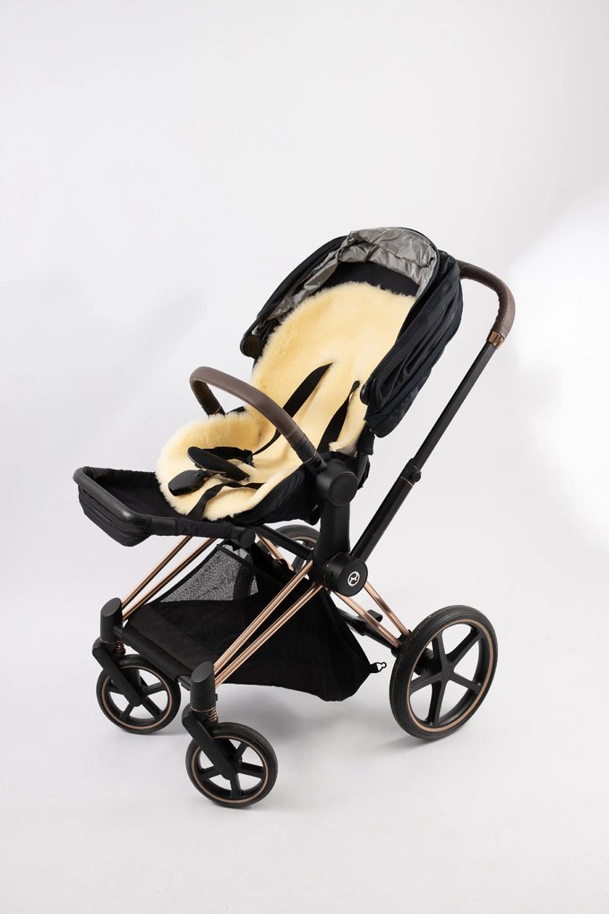 Podložka do kočíka z pravej kože Relugan