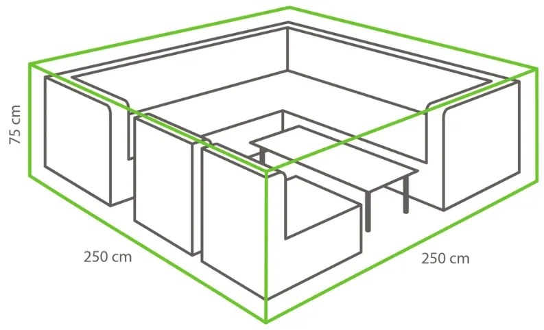 Ochranná plachta na sedaciu súpravu (250x250x75 cm)