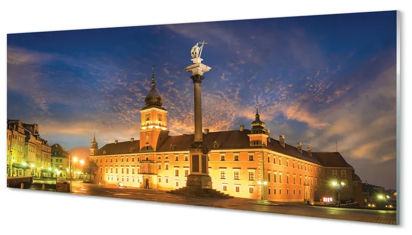 Obraz na akrylátovom skle Warsaw old town sunset 120x60 cm