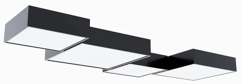 Stropné svietidlo Horus, 1x čierne plastové tienidlo, (biely plast), (55 cm)