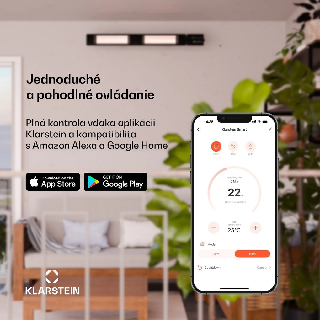 Blumfeldt Cosmic Beam Smart 30, infračervený ohrievač, 3000 W, ovládanie cez aplikáciu, čierny