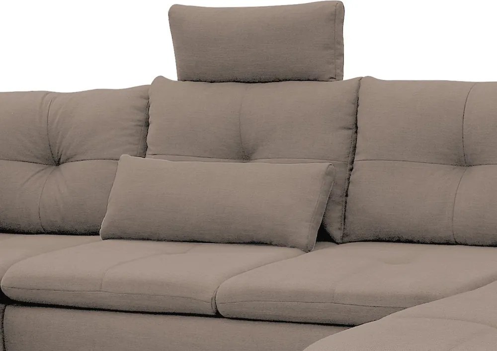 Sedacia súprava Madeira 3B, svetlo hnedá látka, tvar ľavé U