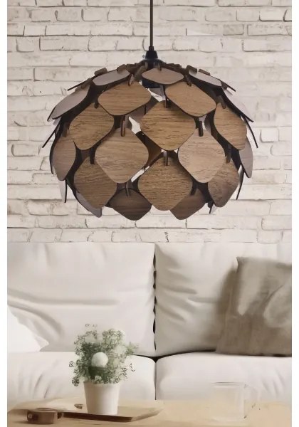 Luster na lanku 1xE27/40W/230V hnedá