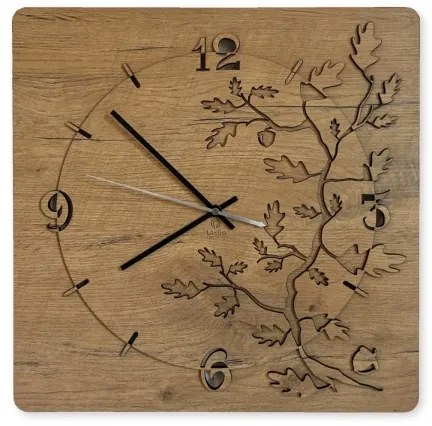 Li-Go 5499/DUB2 - Nástenné hodiny 1xAA 40x40 cm dub