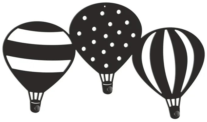 Vešiak na stenu pre deti TRI BALÓNY