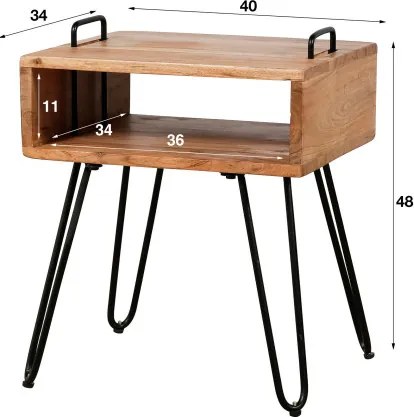 Nočný stolík 23-32 Quadro Drevo Acacia - Komfort-nábytok