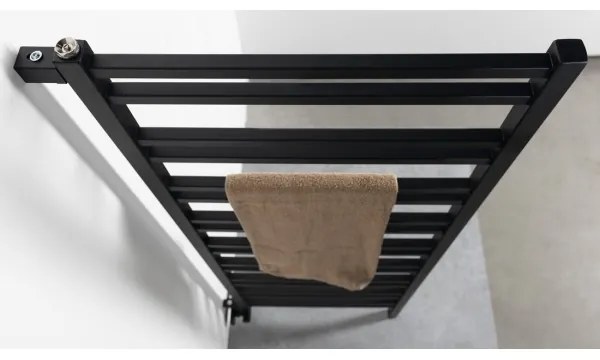 Sapho - Kúpeľňový radiátor METRO SPACE 525W/230V 55x143 cm matná čierna