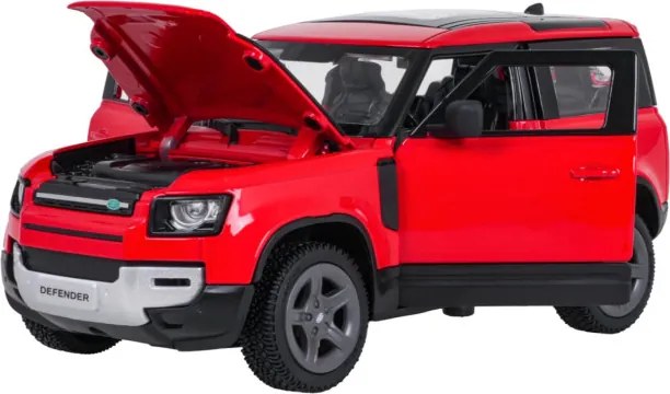 Model auta Land Rover Defender 90 1:24 RASTAR červený