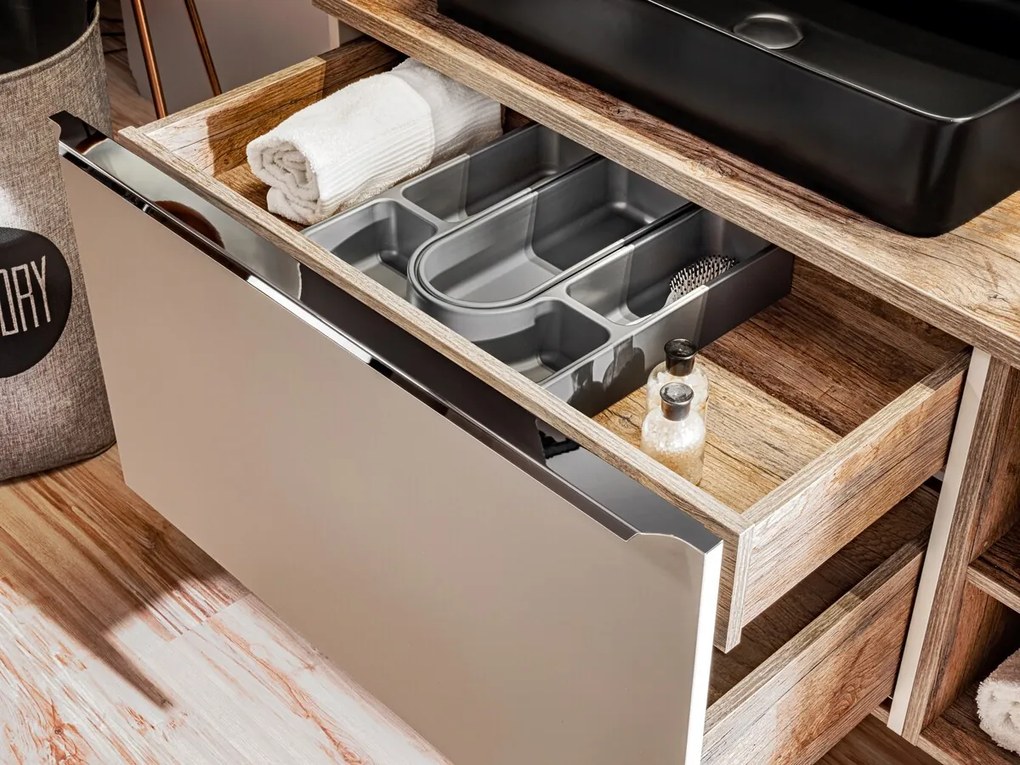 Závesná skrinka pod umývadlo Santa Fe 80 cm sivá