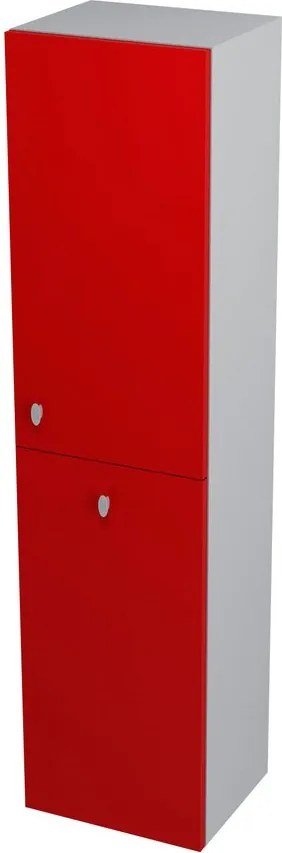 Aila 55672 skrinka vysoká s košom 35x140x30 cm, pravá, červená/strieborná