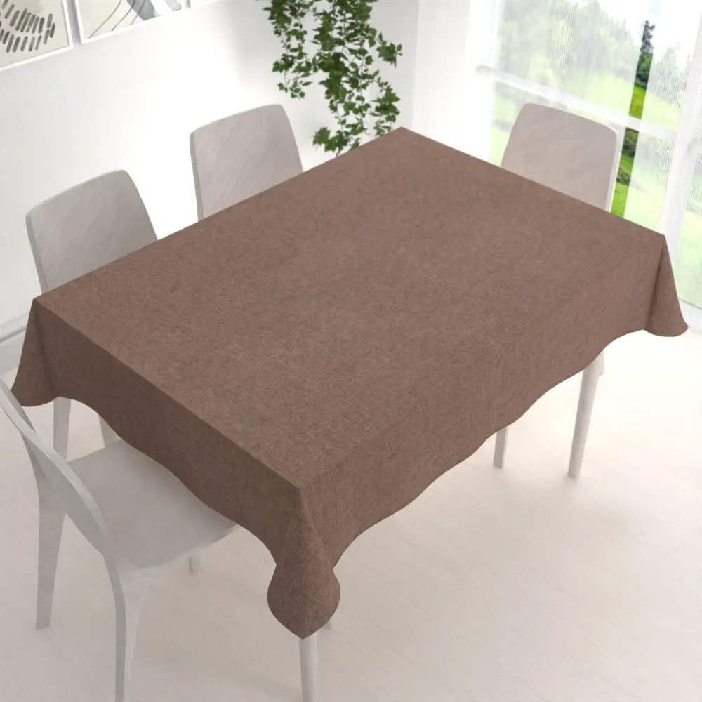 Biante Dekoračný obdĺžnikový obrus Porto PRT-016 Hnedá režná 130x220 cm