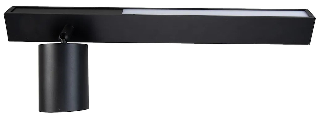 EUlight Nástenné svietidlo Magnet Left, 1x čierne kovové tienidlo + 1x LED 5W, b