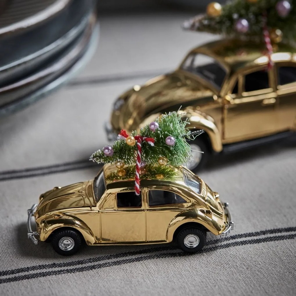 House Doctor Vianočné autíčko Mini Xmas Car Golden
