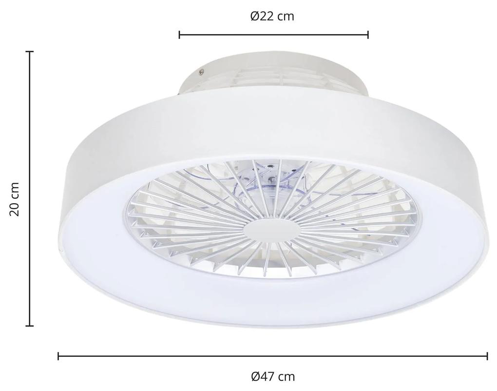 Starluna Circuma stropný LED ventilátor, biely