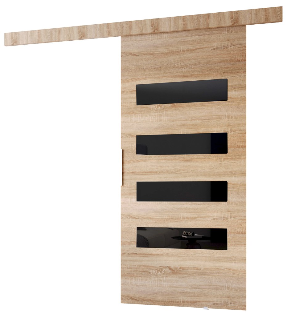 Posuvné interiérové dvere BARRET 6 - 106 cm, dub sonoma