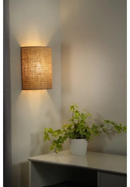 Duolla - Nástenné svietidlo YUTE 1xE27/15W/230V pr. 20 cm hnedá