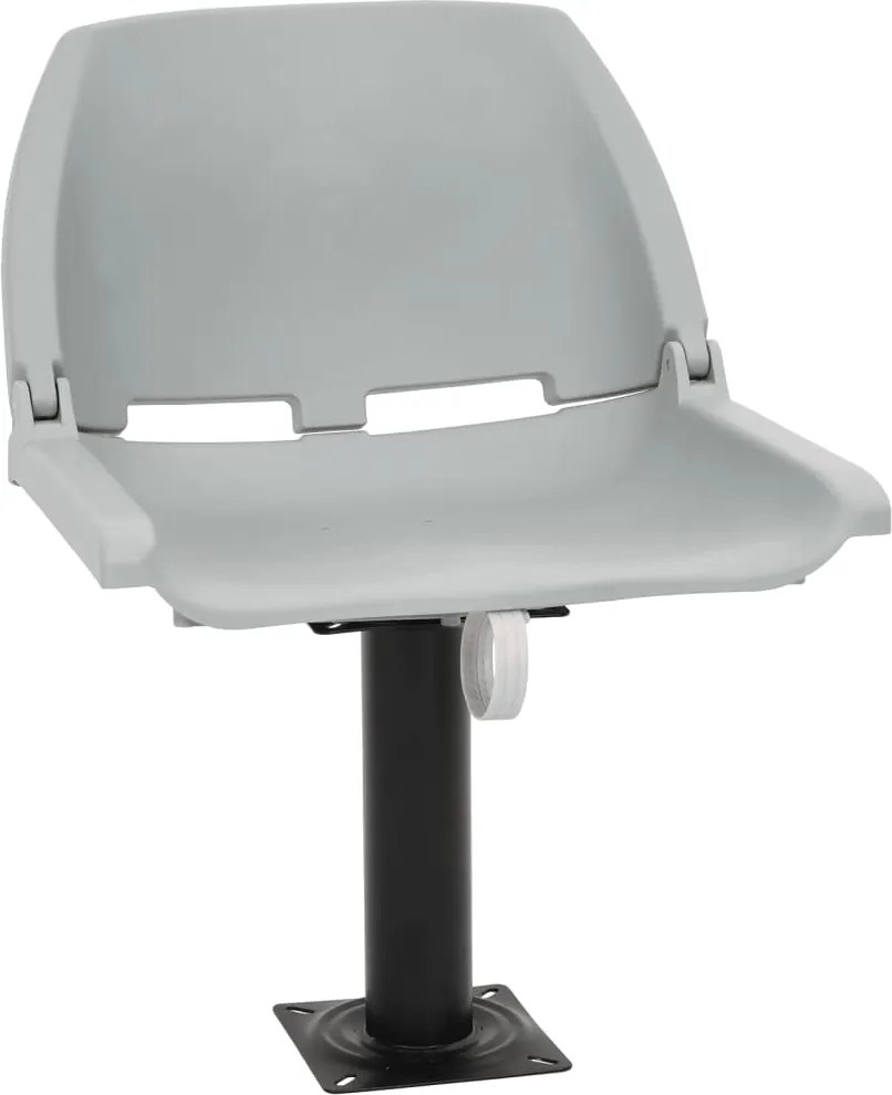 vidaXL 2-dielne skladacie sedadlo do člna bez vankúša, sivé 48x51x41cm