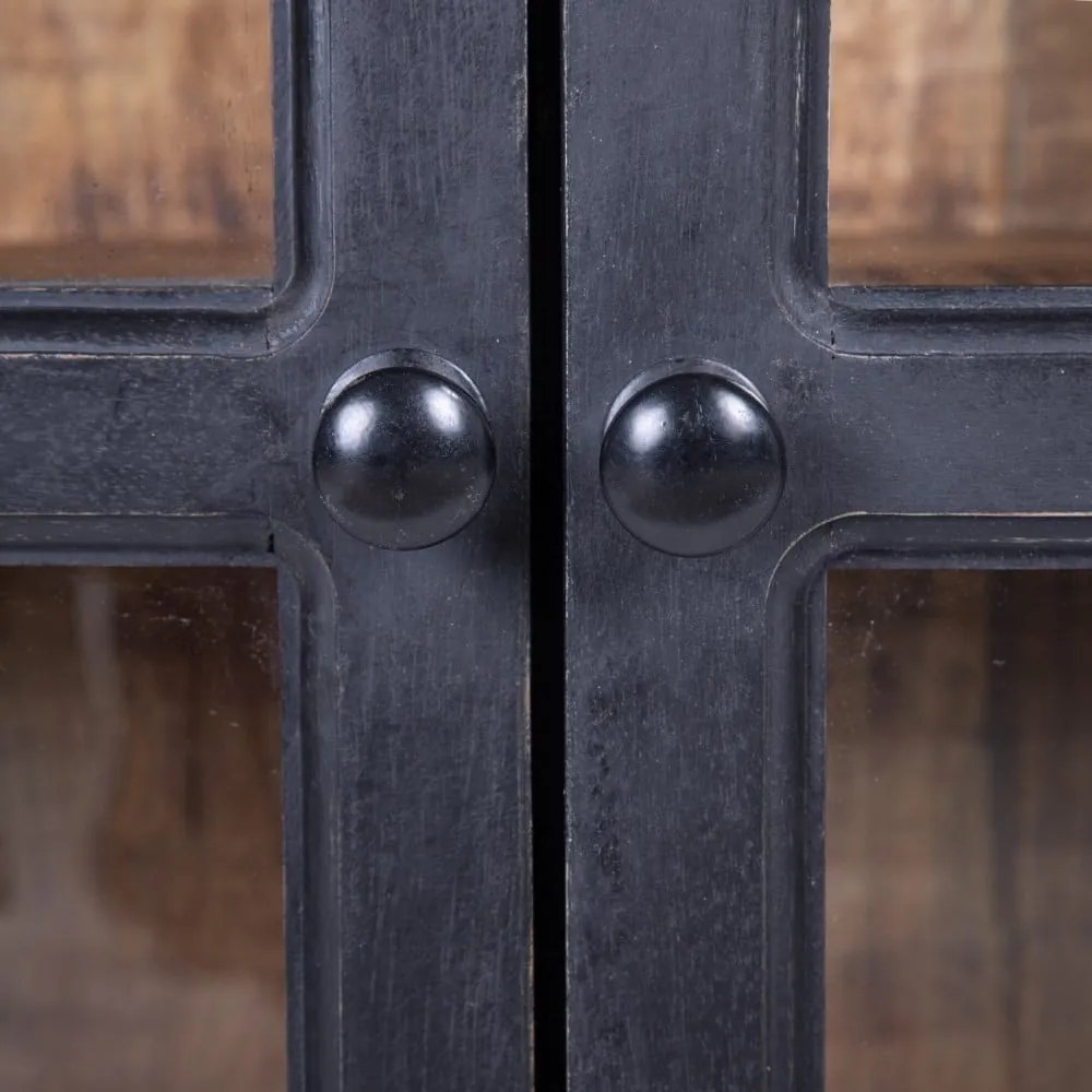 Vitrína z mangového dreva v prírodnej farbe 160x71 cm – Ixia