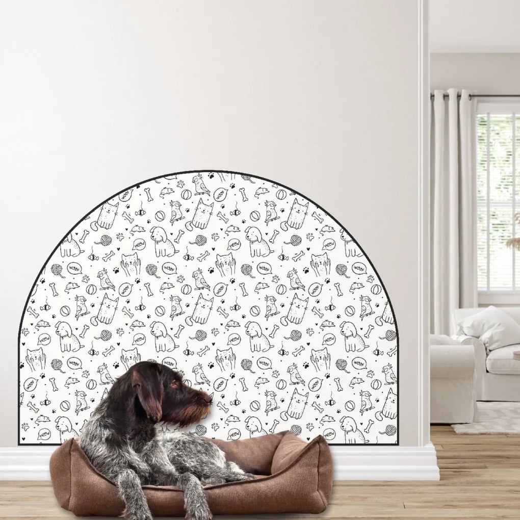 PIPPER. Ochranná textilná nálepka na stenu - Oblúk - Zvieratá Veľkosť: 120x96cm, Motív: bez mena
