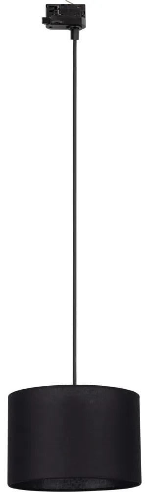 Luster na lanku 3-fáz. lišto. systému TRACER 1xE27/15W/230V pr. 30 cm čierna