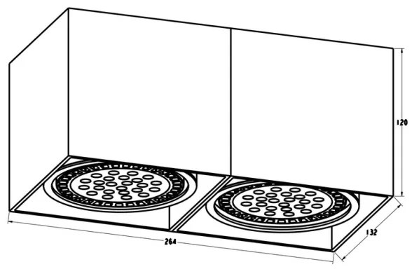 Zuma Line ACGU10-116 - Bodové svietidlo BOX 2 2xGU10-ES111/15W/230V biela