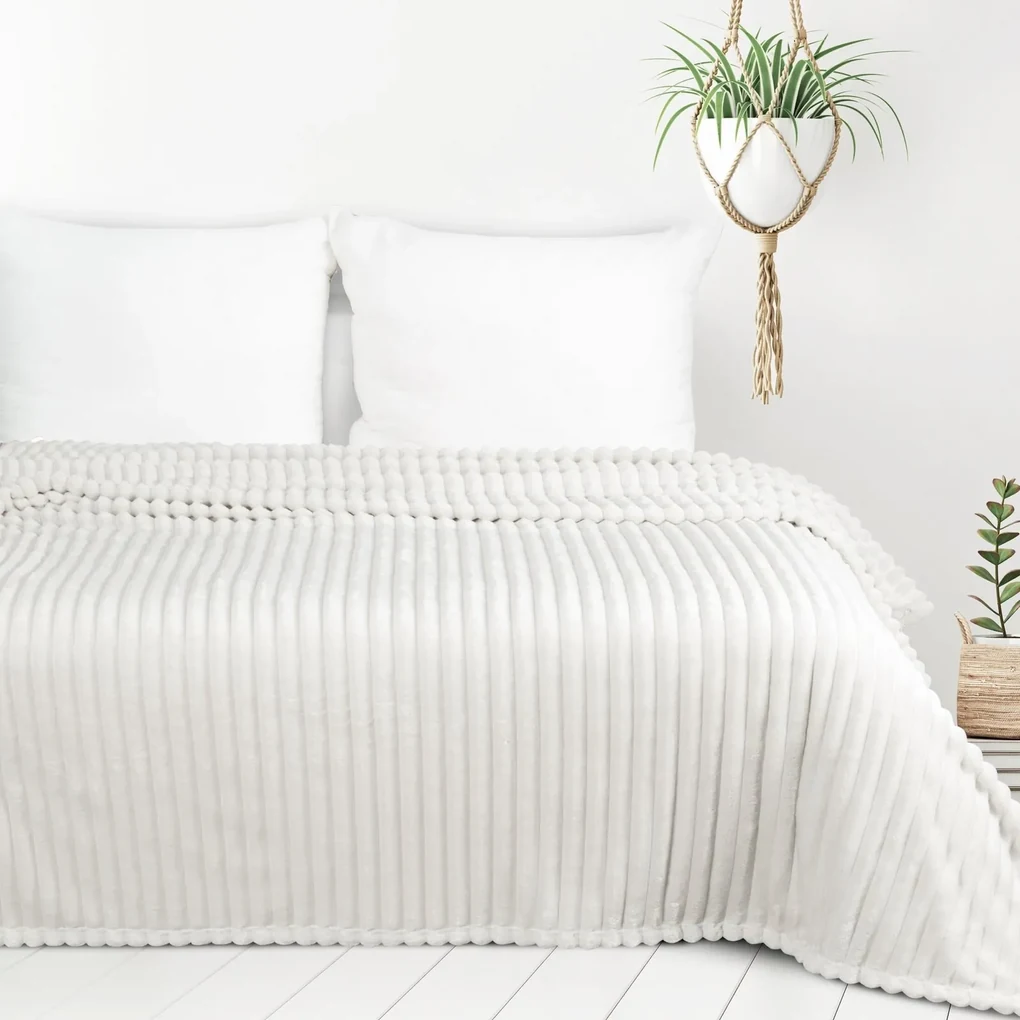 DEKA Z MIKROFLANELU SOFT 70X160 CM BIELA