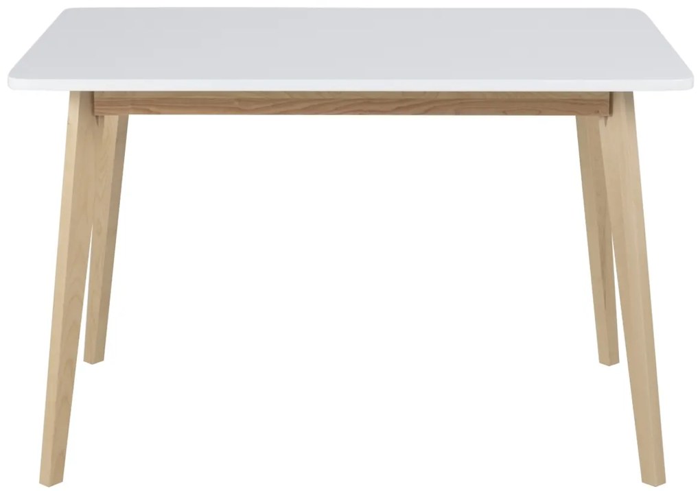 Jedálenský stôl Niecy 120 cm biely lakovaný