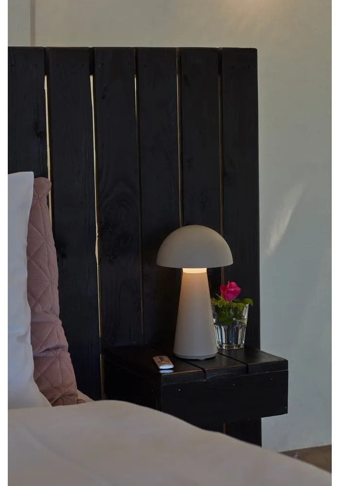 Sivá LED stolová lampa na diaľkové ovládanie (výška 28 cm) Sam – Sirius