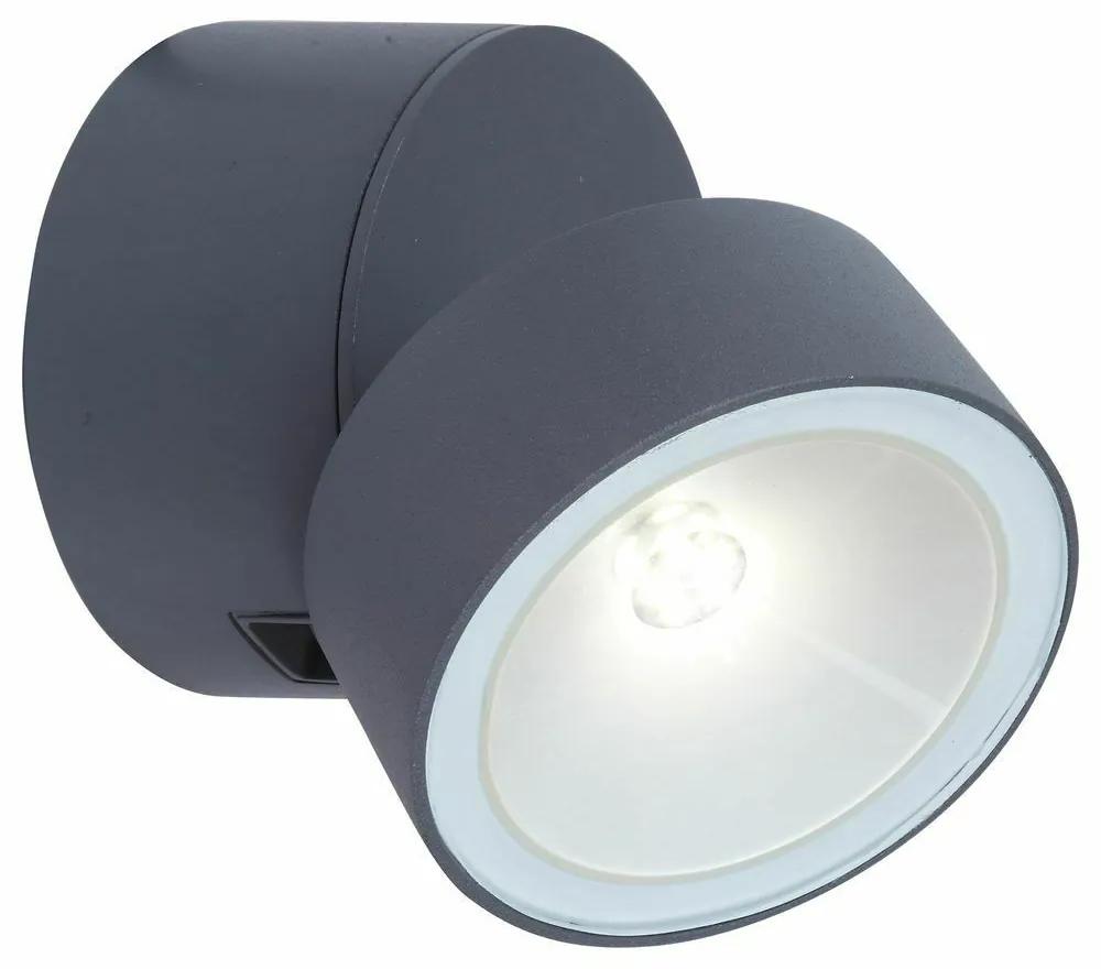 LUTEC Vonkajšie nástenné LED osvetlenie TRUMPET, 8W, denná biela, IP44