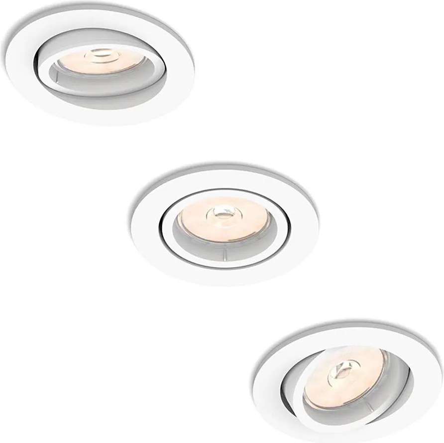 Philips 50183/31/PN - SADA 3x Podhľadové svietidlo ENNEPER 1xGU10/5,5W/230V
