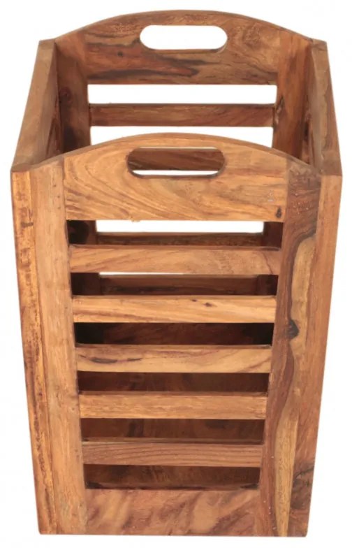 Indický nábytok - Kôš na noviny Kali 2ks indický masív palisander Two tone