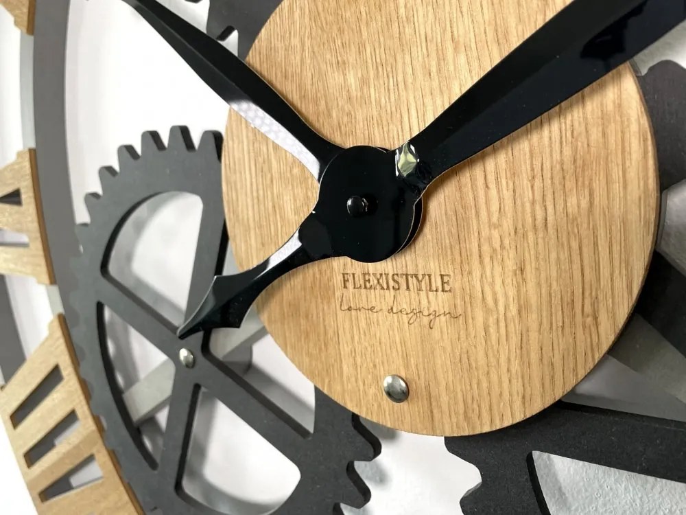 Jedinečné nástenné hodiny v industriálnom štýle 80 cm