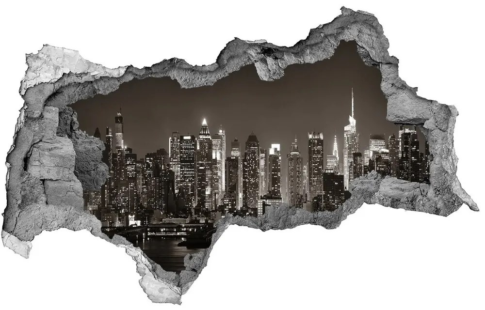 Fototapeta diera na stenu 3D Manhattan new york city nd-b-70678313