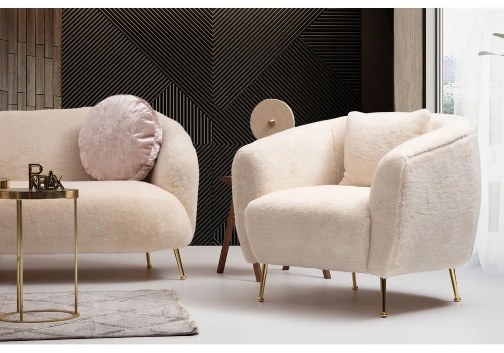 Béžové kreslo Istiridye – Artie