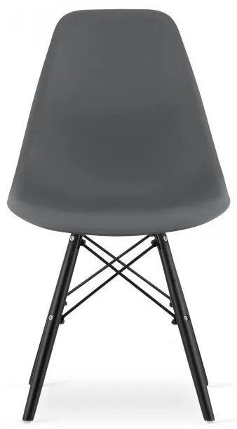 Set dvoch jedálenských stoličiek OSAKA tmavosivé (čierne nohy) 2ks