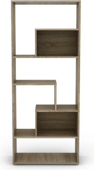 Vysoký regál Zigzag, dub sonoma