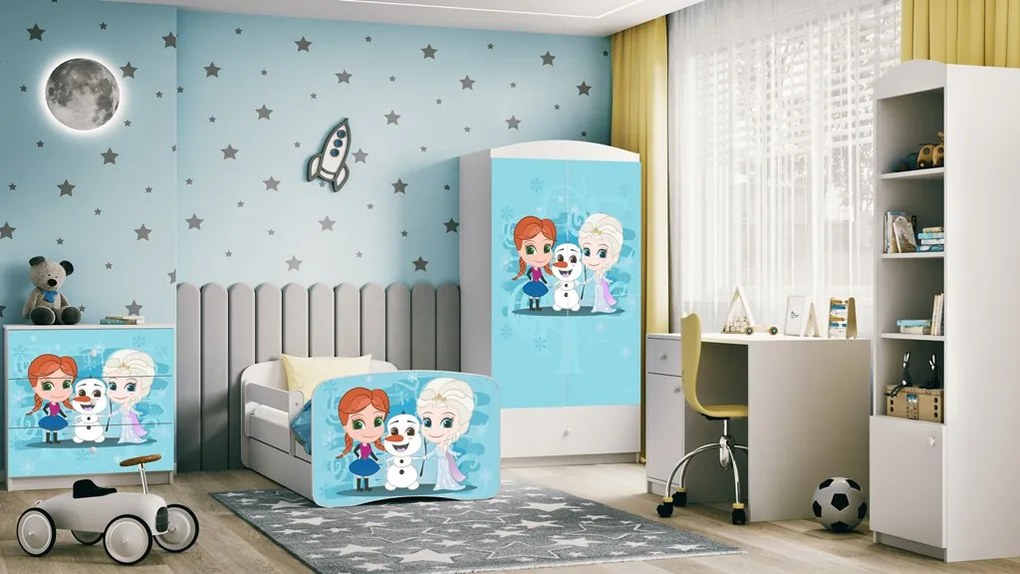 Detská komoda BABYDREAMS Ľadové kráľovstvo biela