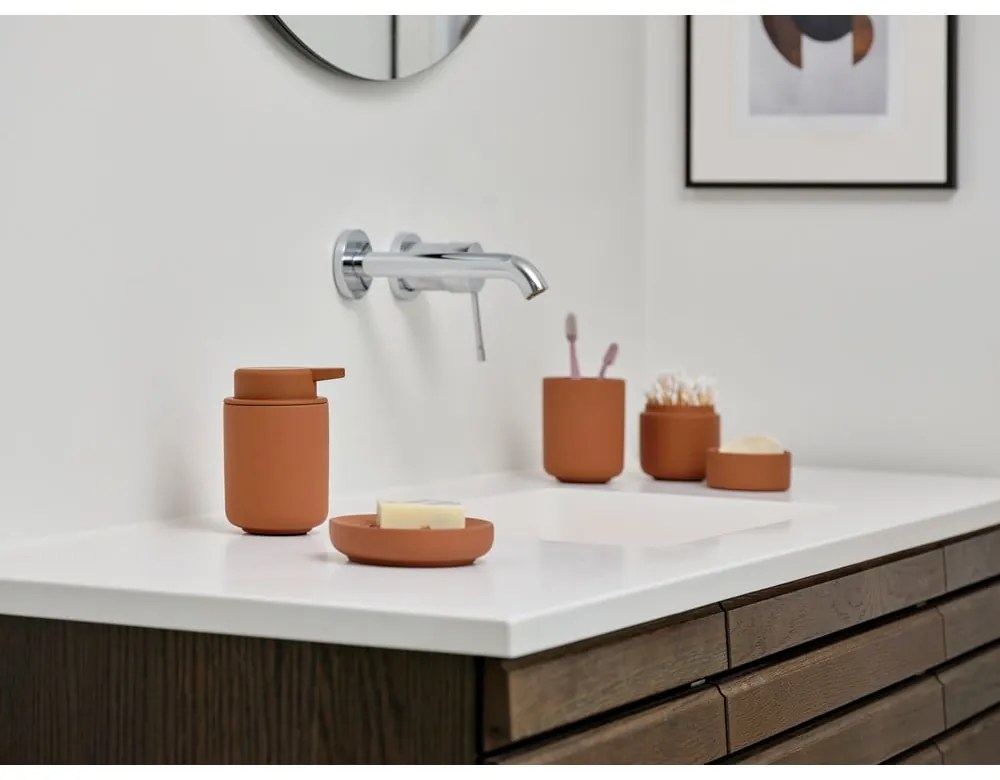 Oranžový kameninový dávkovač mydla 250 ml Ume – Zone