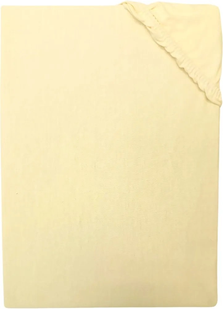 Posteľná plachta jersey svetložltá - 120x200cm