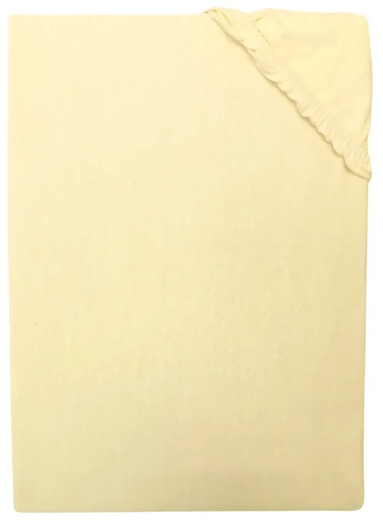 Posteľná plachta jersey svetložltá TiaHome - 200x200cm