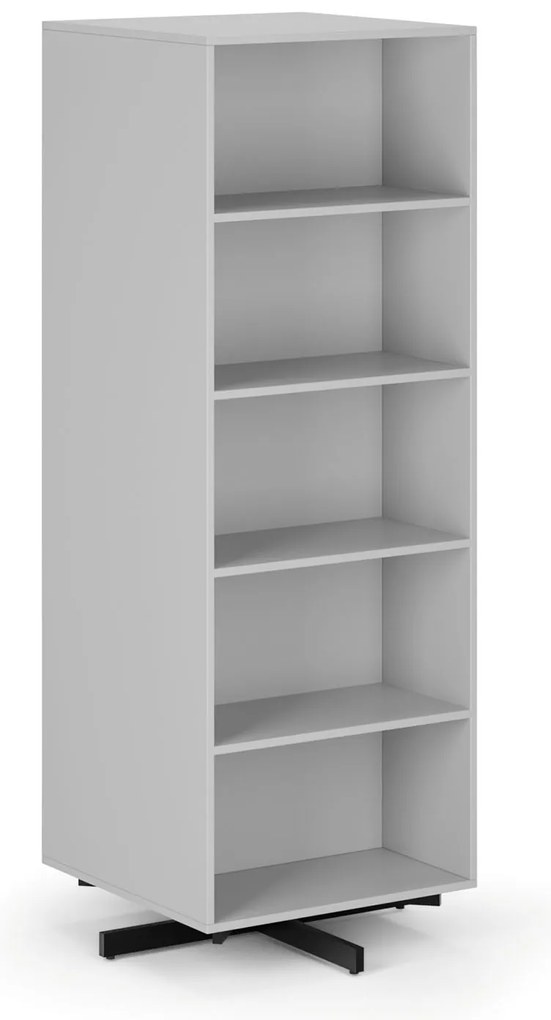 Otočný regál, 680×680×1932 mm, 2x 5 políc, sivá